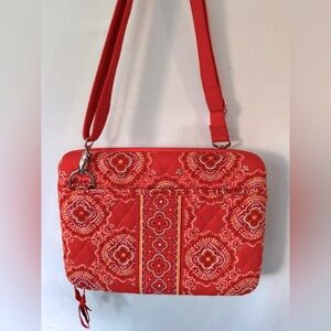 Vera Bradley EUC hard IPad zip case crossbody